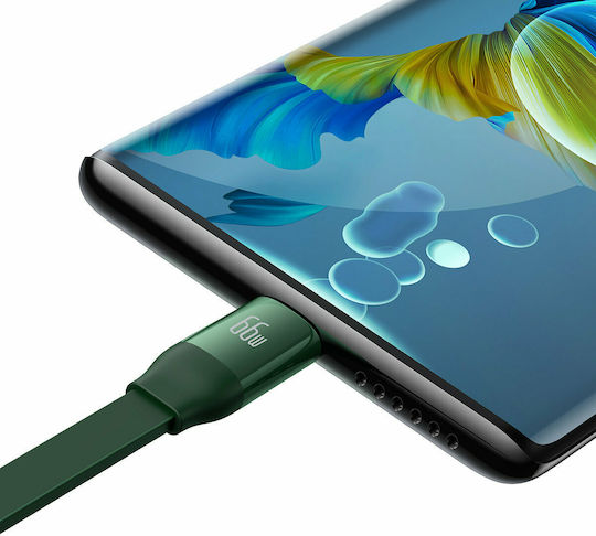 Baseus Bright Mirror 2 Retractable USB to Lightning / Type-C / micro USB Cable Πράσινο 1.1m (CAMJ010106)