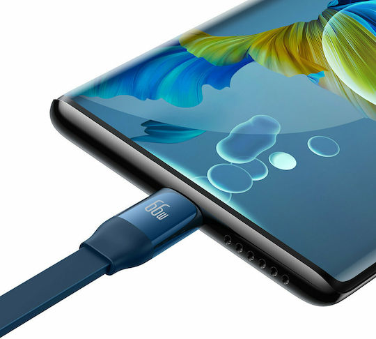 Baseus Bright Mirror 2 Retractable USB to Lightning / Type-C / micro USB Cable Μπλε 1.1m (CAMJ010103)