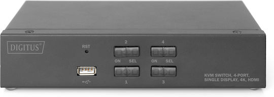 Digitus 4 Port Single Display 4K HDMI KVM Switch