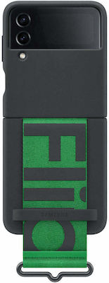 Samsung Silicone Cover with Strap Umschlag Rückseite Silikon Schwarz (Galaxy Z Flip4) EF-GF721TBEGWW