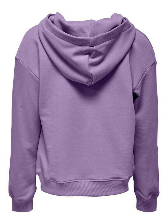 Kids Only Kids Sweatshirt with Hood and Pocket Purple