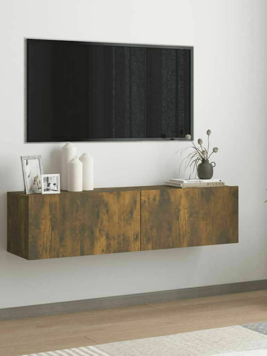 TV-Ständer Smoky Oak Μ120xΠ30xΥ30cm