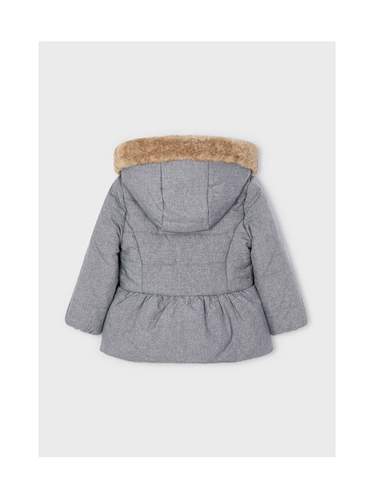 Mayoral Kids Casual Jacket short Hooded Gray