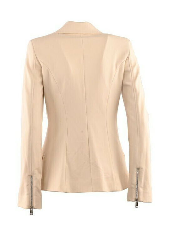 Guess Long Women's Waisted Blazer Beige