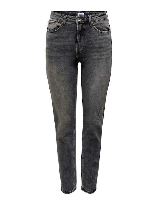 Hw Women's Jean Trousers in Regular Fit Dark Grey Denim