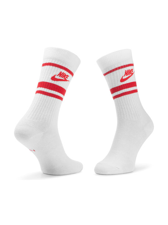 Nike NSW Essential Stripe Αθλητικές Κάλτσες Λευκές 3 Ζεύγη