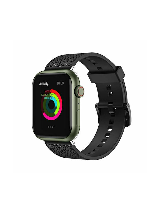 Hurtel Wristband Armband Silikon Schwarz (Apple Watch 38/40/41/42mm)