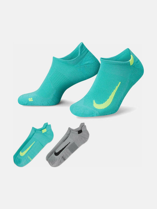 Nike Multiplier Running Socks Running Κάλτσες Πολύχρωμες 2 Ζεύγη