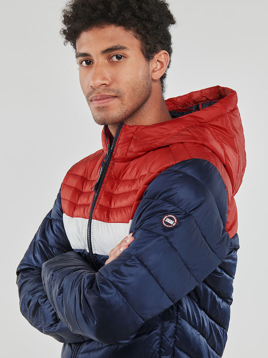 Jacke Puffer Navy Red