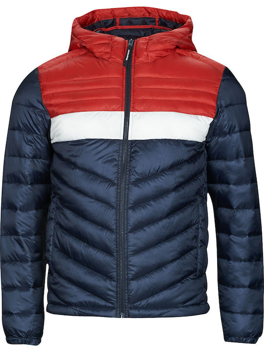 Jacke Puffer Navy Red