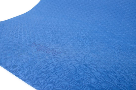 AMILA Exercise Mat Blue with Carry Strap (173x61x0.6cm)