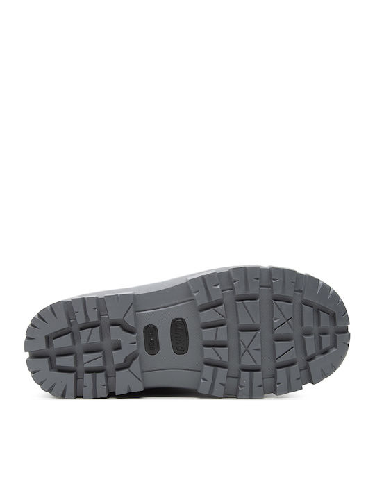 Synthetic Leather Snow Boots with Laces Patty Lux Black