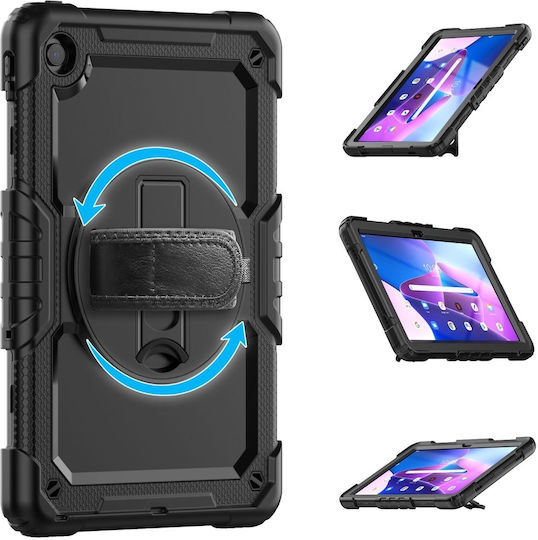 Tech-Protect Solid360 Handstrap Stand Back Cover Μαύρη (Lenovo Tab M10 Plus 10.6" 3rd Gen)