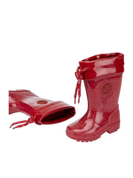 Kids Wellies Glitter Red