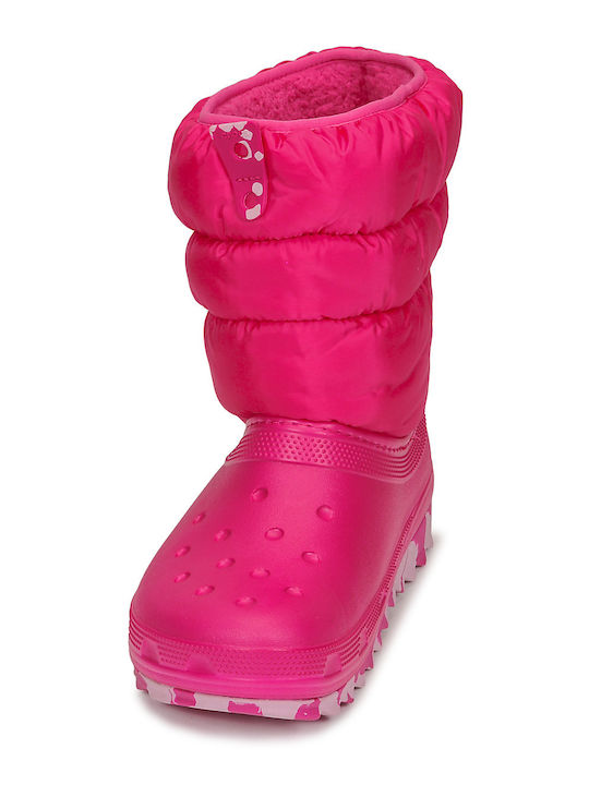 Classic Neo Puff Kids Snow Boots Fuchsia