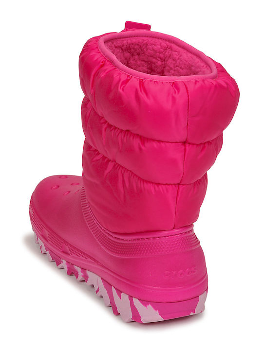 Classic Neo Puff Kids Snow Boots Fuchsia