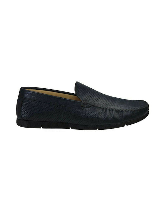 Tsimpolis Shoes R147 Men's Genuine Leather Moccasin Blue 11344