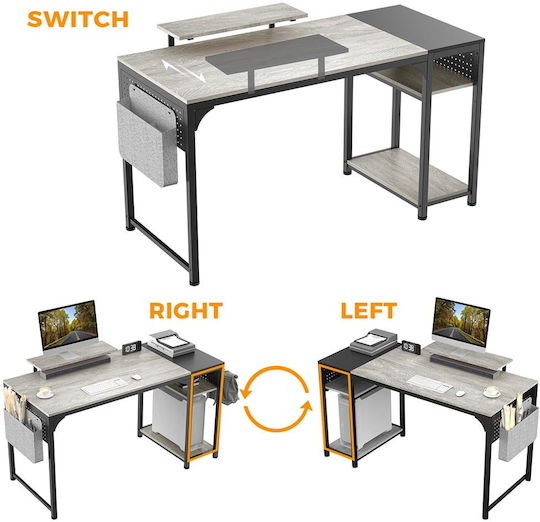 Desk ZX-SS140B-OGB Wooden OGB with Metal Legs 140x60x76.2cm