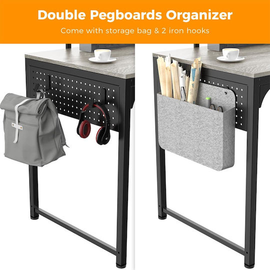 Desk ZX-SS140B-OGB Wooden OGB with Metal Legs 140x60x76.2cm
