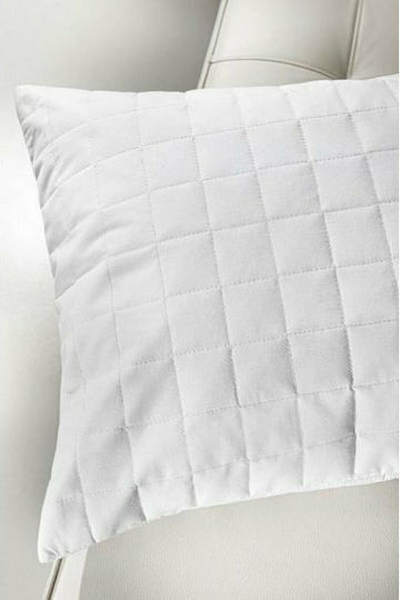 La Luna Luxurious New Schutzkissenbezug-Set Gesteppt Weiß 45x65cm.
