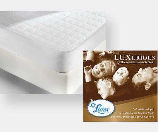 La Luna Luxurious New Schutzkissenbezug-Set Gesteppt Weiß 45x65cm.
