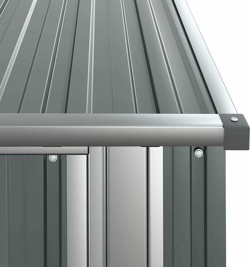 Metallic Garden Shed Galvanized Grey L1.185xW0.97xH2.095m