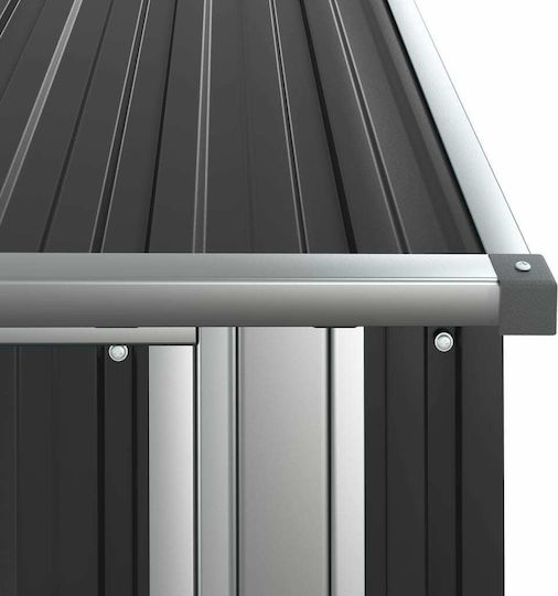 Metallic Garden Shed Galvanized Anthracite L1.185xW0.97xH2.095m