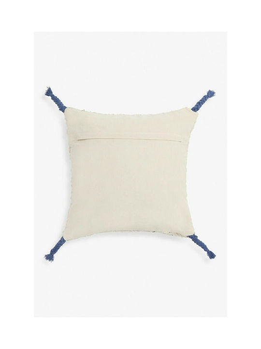 Calma House Decorative Pillow Case Mayo from 100% Cotton Blue 45x45cm