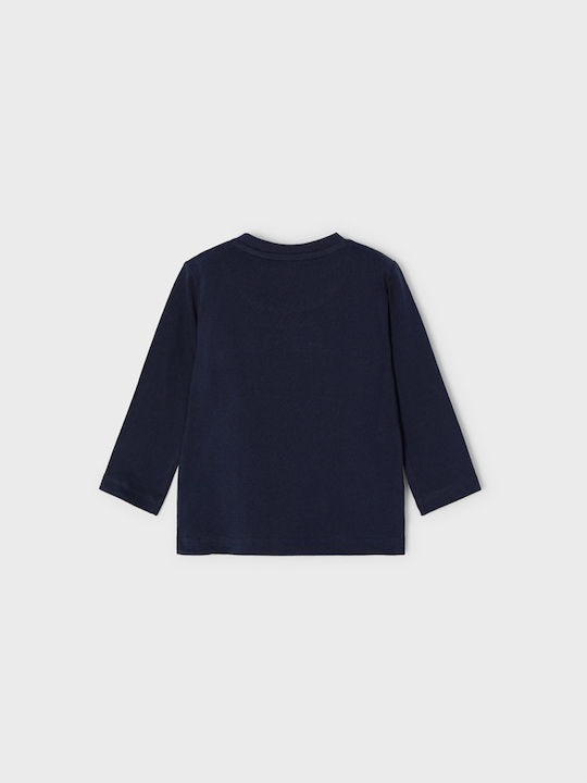 Mayoral Kids Blouse Long Sleeve Navy Blue