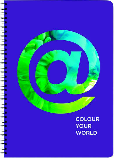 A&G Paper Σπιράλ Τετράδιο Ριγέ Β5 60 Φύλλων 2 Θεμάτων Colour Your World (Διάφορα Σχέδια/Χρώματα)