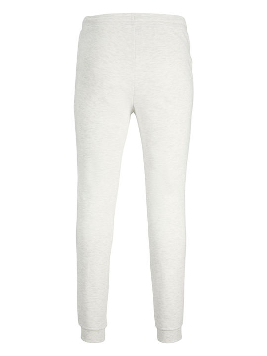 Jack & Jones Παντελόνι Φόρμας με Λάστιχο White Melange