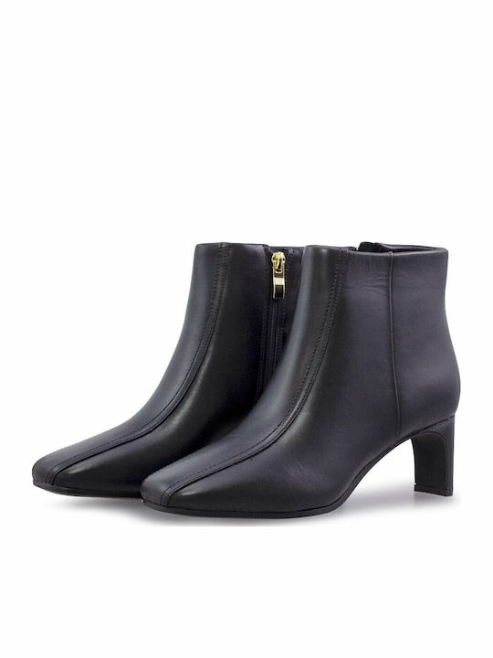 Seren55 Top Leder Damen Stiefeletten Schwarz
