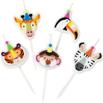 Candles Party Animals 5pcs.