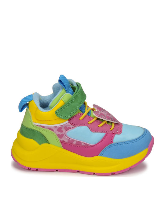 Rainbow Kids Sneakers High with Scratch Multicolour
