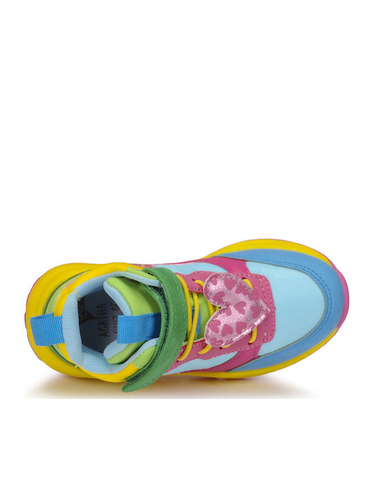 Rainbow Kids Sneakers High with Scratch Multicolour