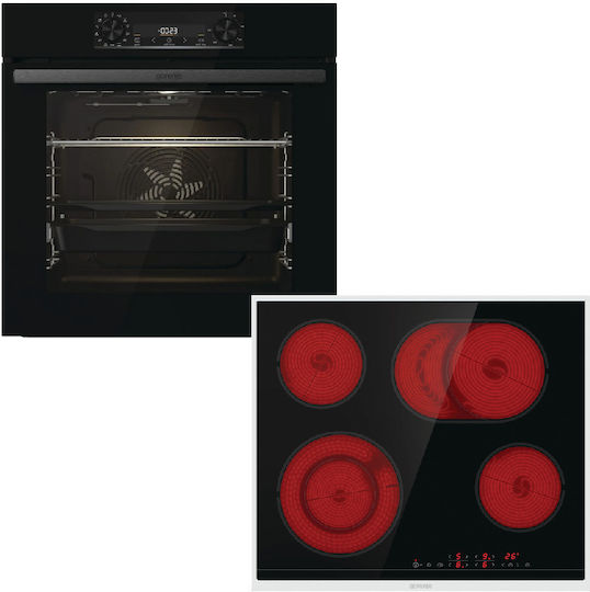 Gorenje Φούρνος άνω Πάγκου 77lt με Κεραμικές Εστίες Π59.5εκ. Μαύρος