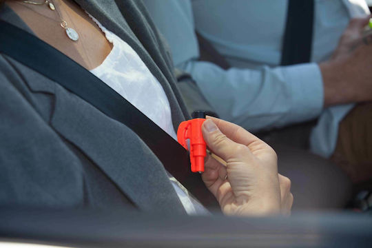 Resqme Car Emergency Hammer Automatic With Seatbelt Cutter White