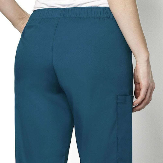 WonderWink Pull-On Women's White Medical Pants Cotton and Polyester