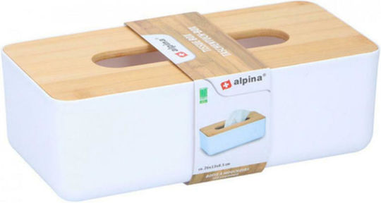 Alpina Appliances 18262 Suport pentru șervețele Lemn Albă 26x13x8.5cm 18262 Alpina Appliances 18262 Suport pentru șervețele Lemn Albă 26x13x8.5cm 18262