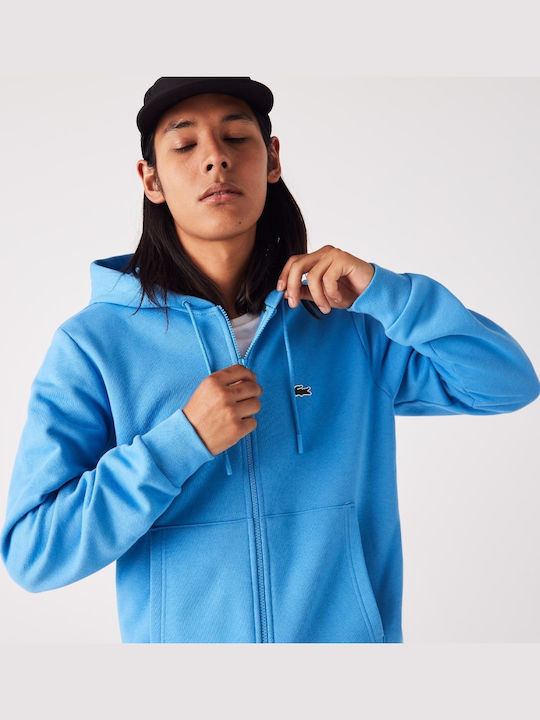Light Blue Hooded Cardigan