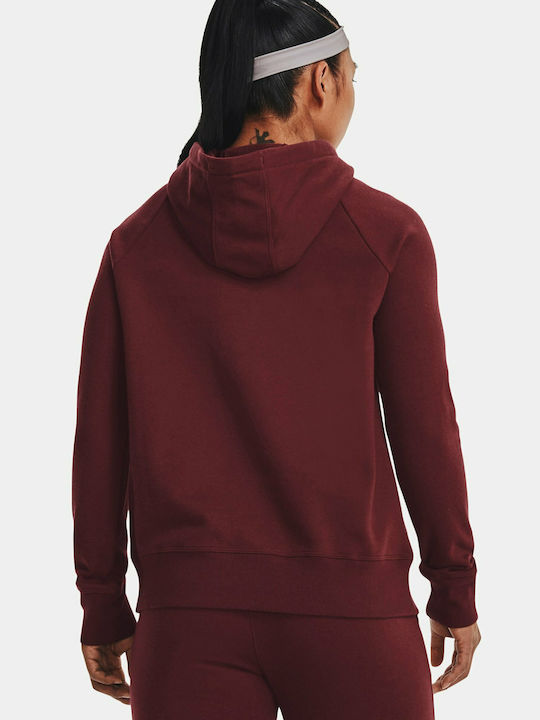 Under Armour Rival Women's Hooded Fleece Sweatshirt Chestnut Red