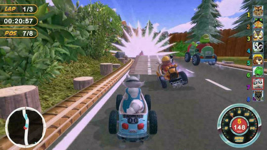 Animal Kart Racer Steering Wheel Bundle (Код в кутия) Игра за Switch