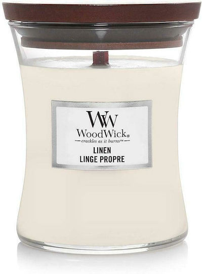 WoodWick Ароматична Свещ от Соя Бельо в Буркан с Аромат Бельо 275гр