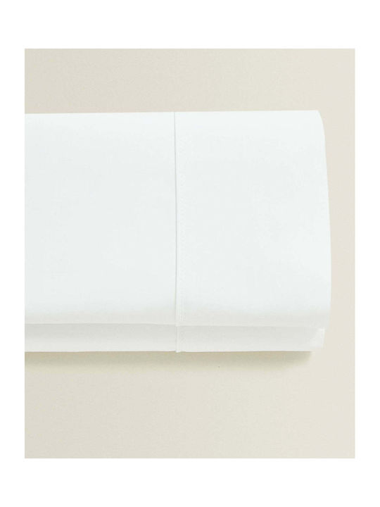 My Home Luxury Sheet Sets Queen 240x260cm. Monochrome White 4pcs
