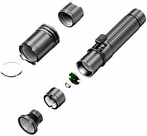 Klarus Wiederaufladbar Stirnlampe LED IPX6 mit maximaler Helligkeit 1300lm A1 Pro
