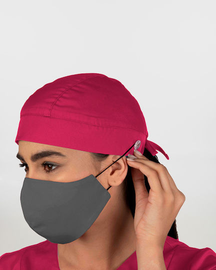 Ayo Hover Unisex Σκουφάκι Χειρουργείου Φούξια από Βαμβάκι και Πολυεστέρα