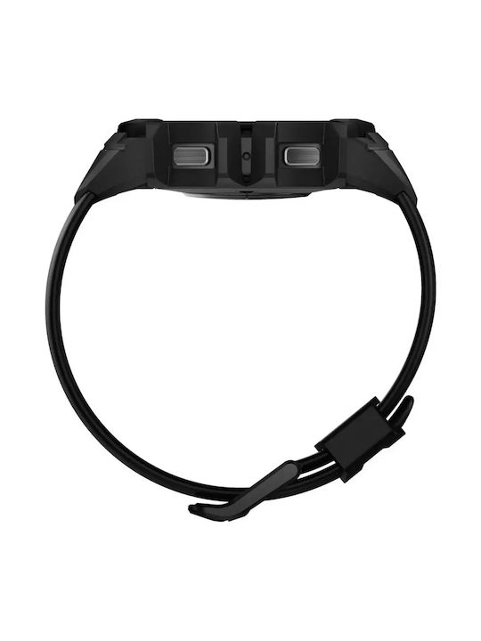 Spigen Rugged Armor Pro Silicone Case in Black color for Galaxy Watch 4 44mm