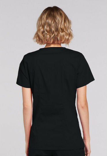 Cherokee 4728 Medizinische Bluse Schwarz aus Baumwolle und Polyester