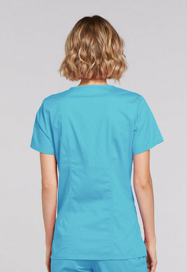 Cherokee 4728 Medizinische Bluse Türkis aus Baumwolle und Polyester