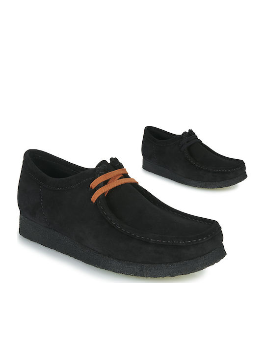Wallabee Men's Suede Moccasins Black